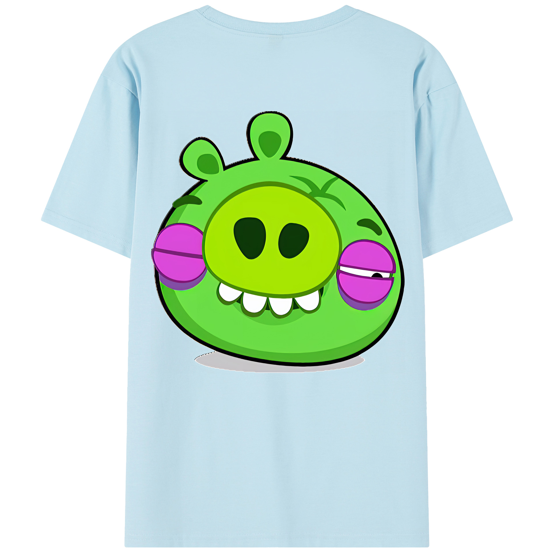 （画像用） Angry Birds アングリーバード 綿100％半袖Tシャツ（背面プリント）